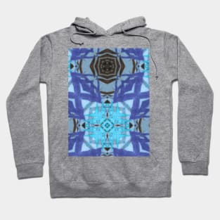 Blue and brown abstract print Hoodie